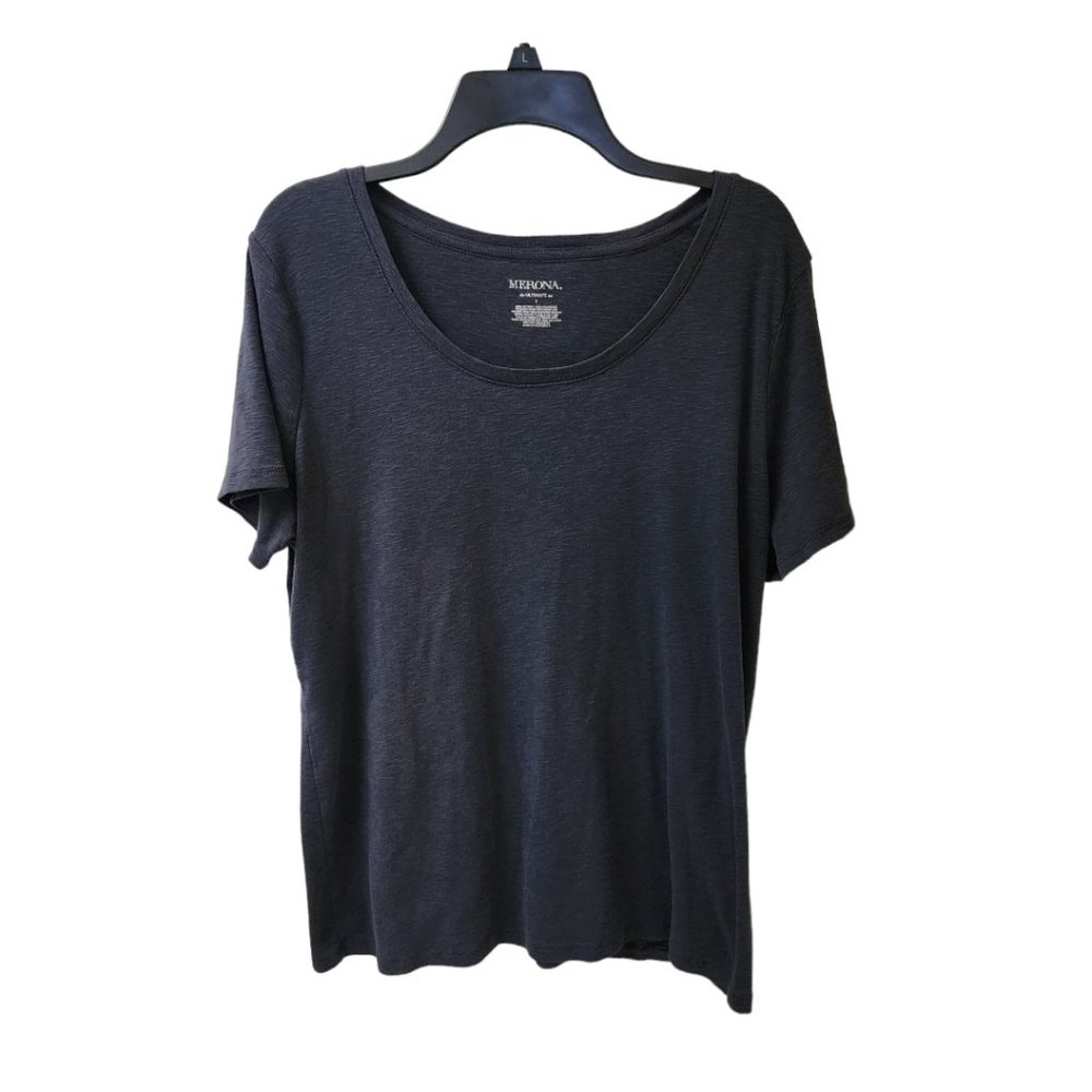 Merona The Ultimate Tee Blue Top Shirt Size 1x High Quality